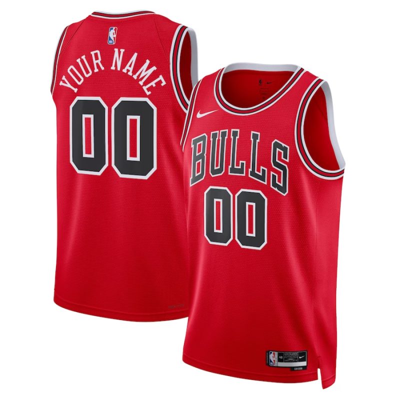 Chicago Bulls ★ Icon Edition Swingman Jersey - Nike Custom Basketball Jersey for Men & Women - Red