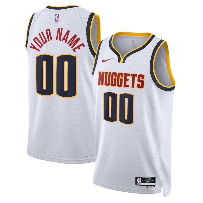 Denver Nuggets ★ Association Edition Swingman Jersey - Nike Custom Basketball Jersey for Men & Women - White
