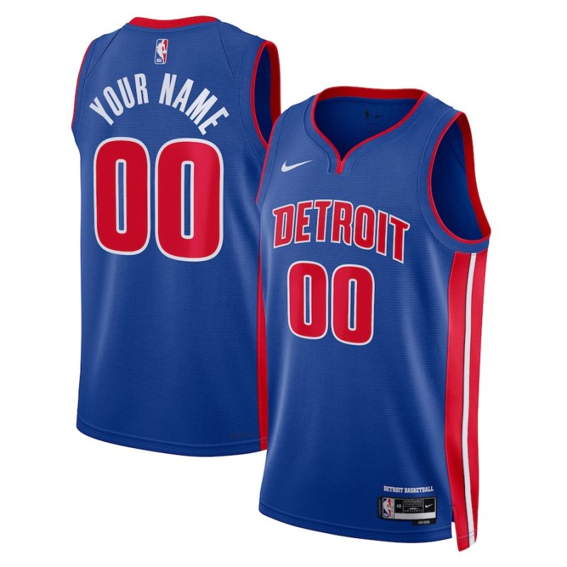 Detroit Pistons ★ Icon Edition Swingman Jersey - Nike Custom Basketball Jersey for Men & Women - Blue