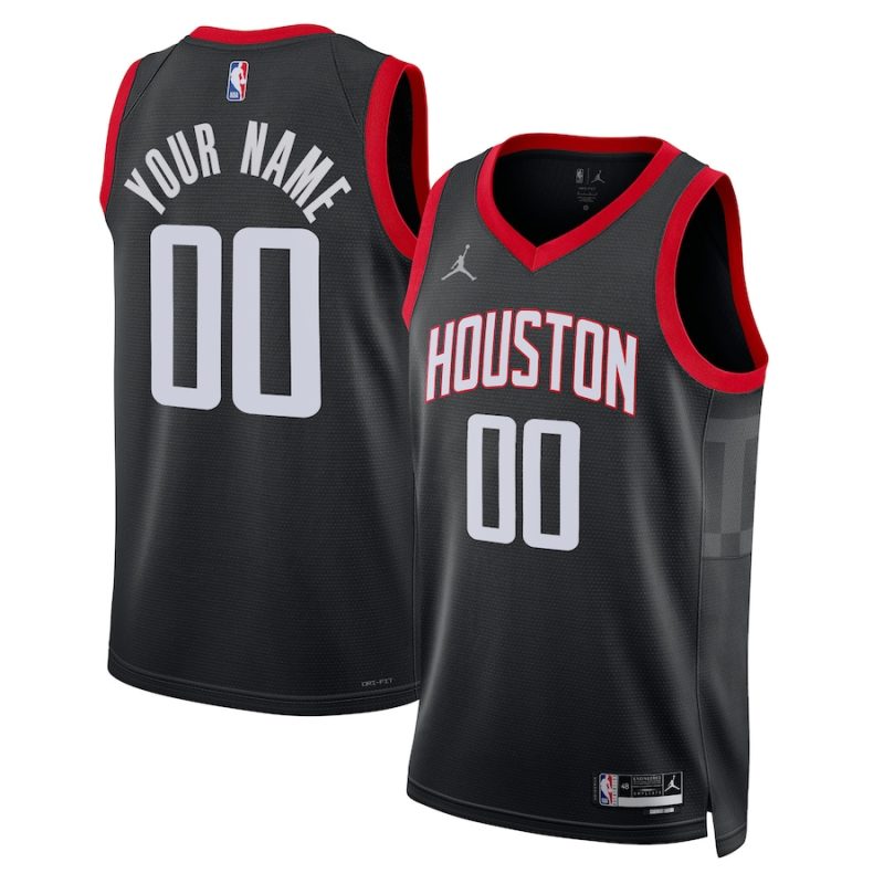 Houston Rockets ★ 22-23 NBA Statement Edition Swingman Jersey - Jordan Brand Custom Basketball Jersey for Men & Women - Black