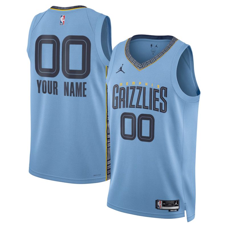 Memphis Grizzlies ★ 22-23 NBA Statement Edition Swingman Jersey - Jordan Brand Custom Basketball Jersey for Men & Women - Blue