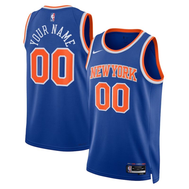 New York Knicks ★ Icon Edition Swingman Jersey - Nike Custom Basketball Jersey for Men & Women - Blue