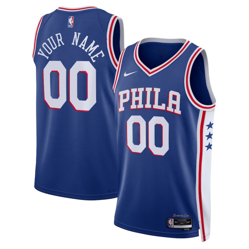 Philadelphia 76ers ★ 22-23 NBA Icon Edition Swingman Jersey - Nike Custom Basketball Jersey for Men & Women - Royal Blue