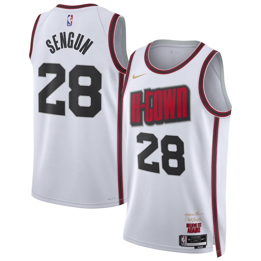 Alperen Sengun - Houston Rockets City Edition 2024 25 Swingman Player Jersey for Men & Women- Nike - White - Image 2