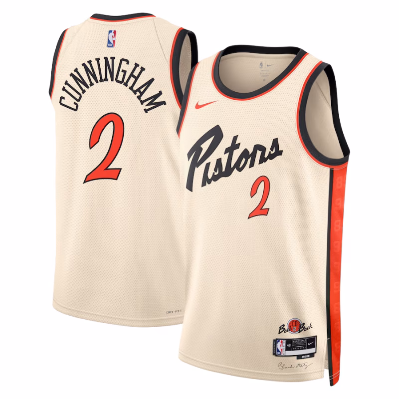 Cade Cunningham - Detroit Pistons City Edition Swingman Jersey 2024 for Men & Women - Nike - Creme