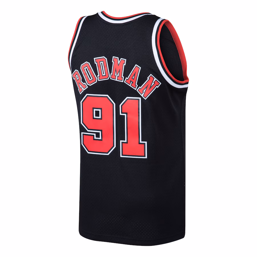 Dennis Rodman - Chicago Bulls 97-98 NBA Hardwood Classics Swingman Jersey for Men Women - Black - Image 2