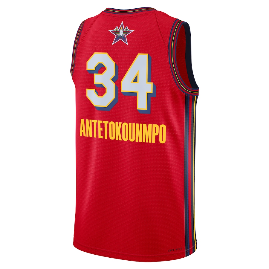 Giannis Antetokounmpo - 2025 NBA All-Star Game Swingman Player Jersey for Men Women - Jordan Brand - Red - Image 2