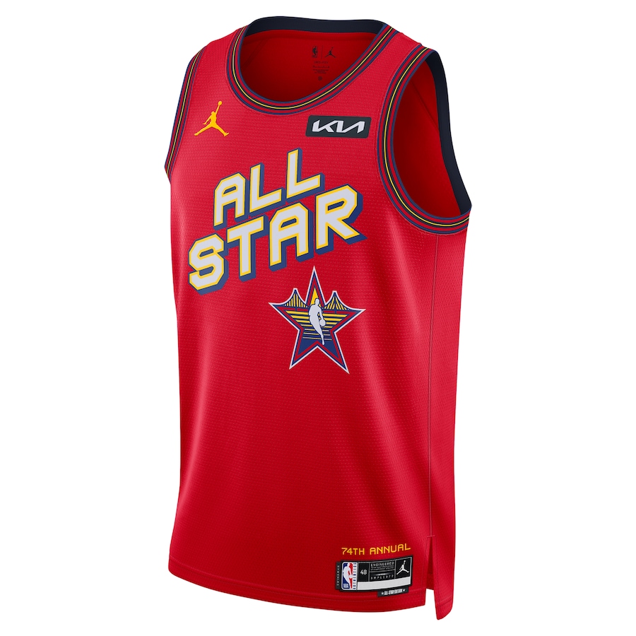 Giannis Antetokounmpo - 2025 NBA All-Star Game Swingman Player Jersey for Men Women - Jordan Brand - Red - Image 3