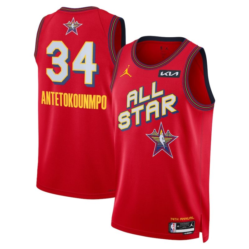 Giannis Antetokounmpo - 2025 NBA All-Star Game Swingman Player Jersey for Men Women - Jordan Brand - Red