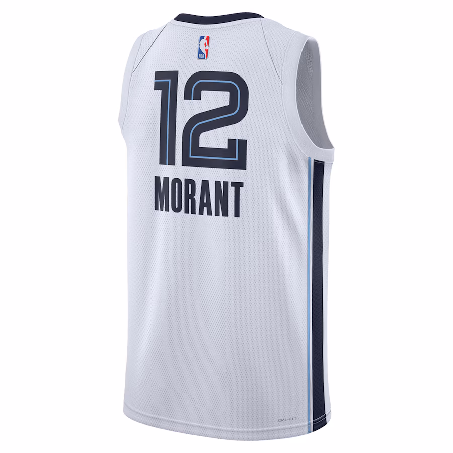 Ja Morant - Memphis Grizzlies Association Edition Swingman Jersey for Men Women - Nike - White - Image 2