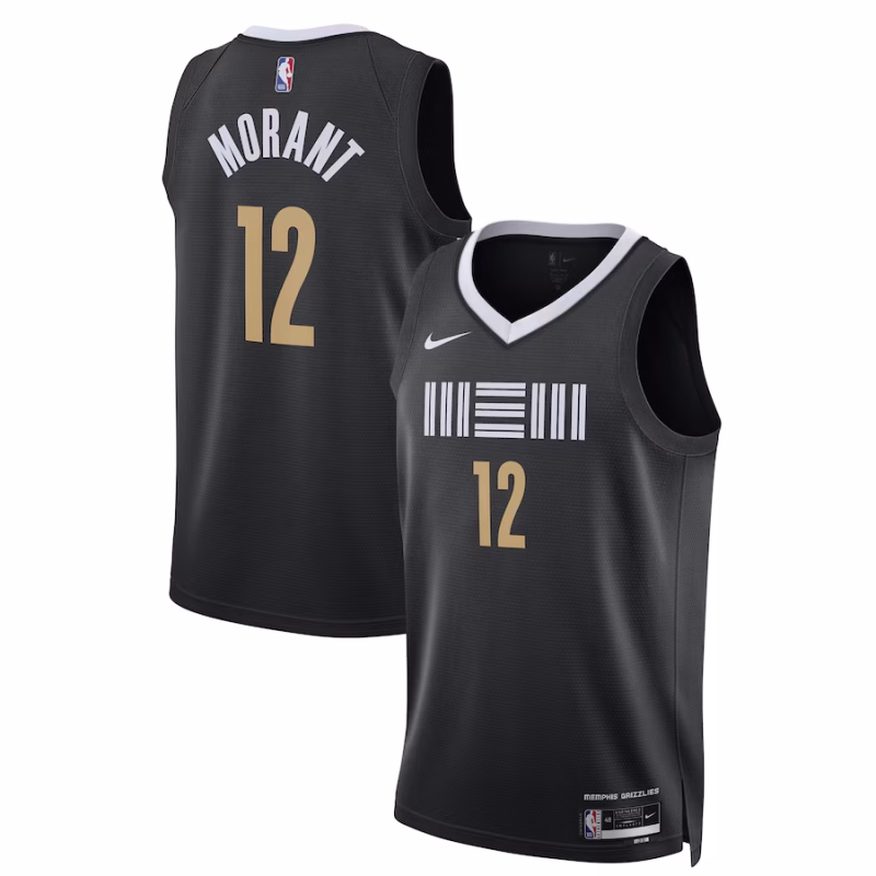 Ja Morant - Memphis Grizzlies City Edition 2023/24 Swingman Jersey for Men Women - Nike - Black