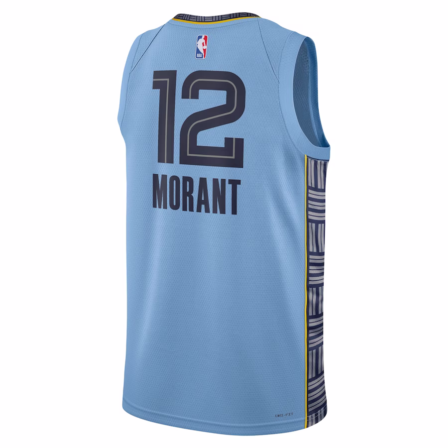 Ja Morant - Memphis Grizzlies Statement Edition Swingman Jersey for Men Women - Nike - Blue - Image 2