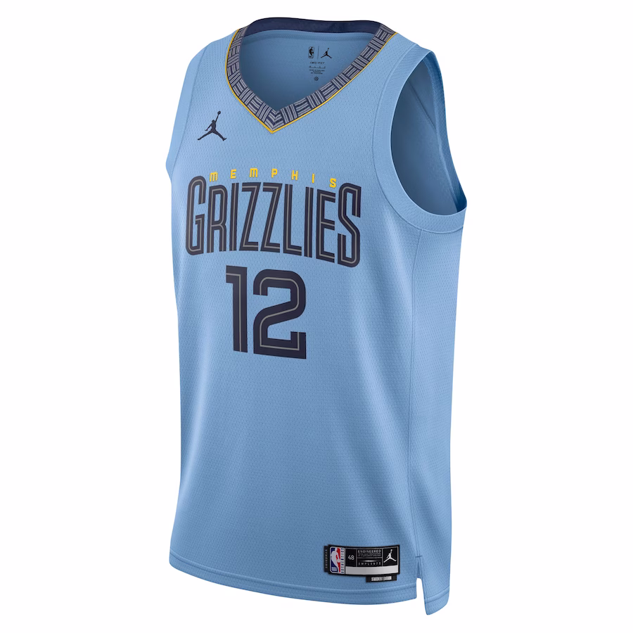 Ja Morant - Memphis Grizzlies Statement Edition Swingman Jersey for Men Women - Nike - Blue - Image 3