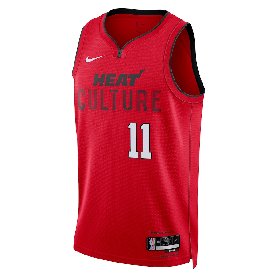 Jaime Jaquez Jr. - Miami Heat City Edition Swingman Basketball Jersey 2024 for Men Women - Nike - Red - Image 3