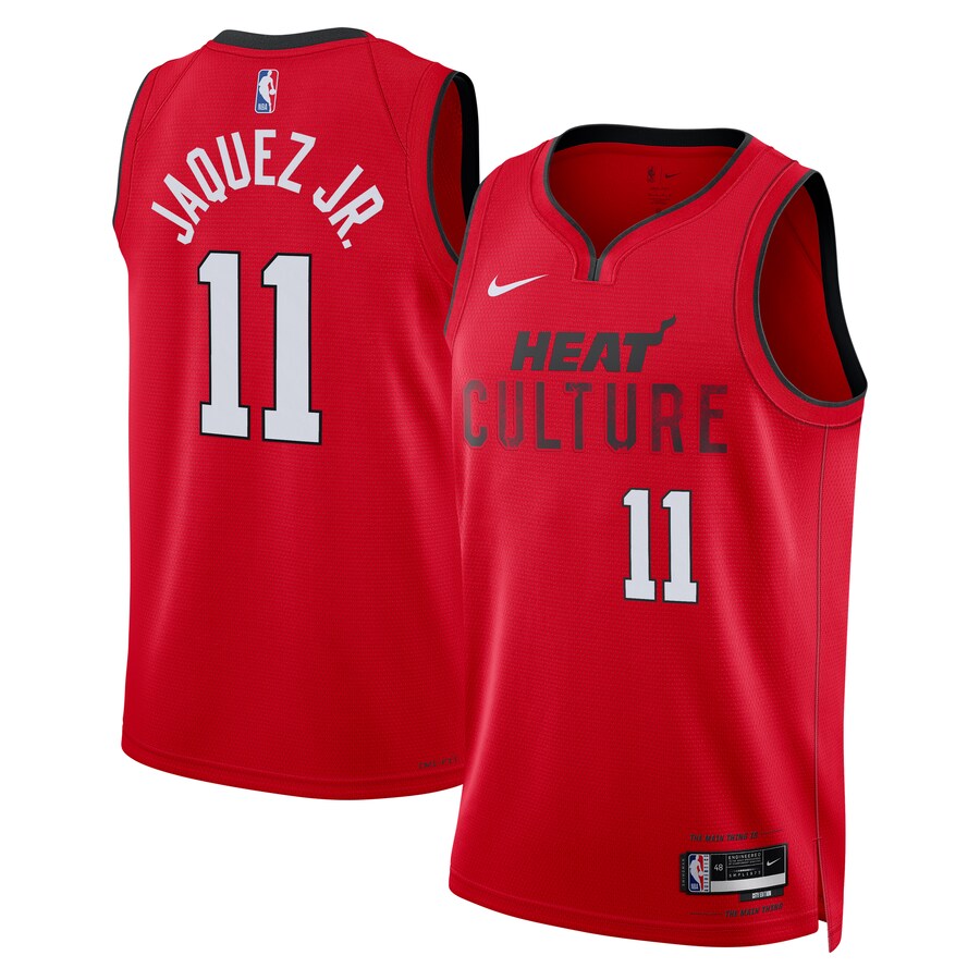 Jaime Jaquez Jr. - Miami Heat City Edition Swingman Basketball Jersey 2024 for Men Women - Nike - Red