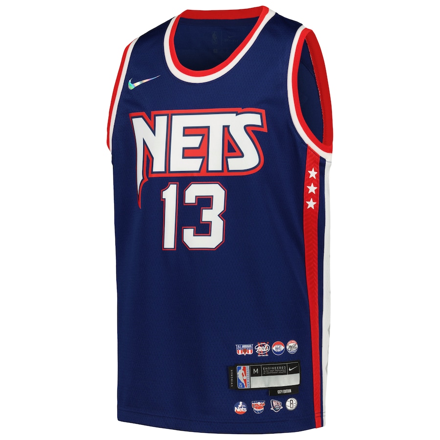James Harden - Brooklyn Nets City Edition Swingman Jersey for Men Women - Nike - Navy - Image 3