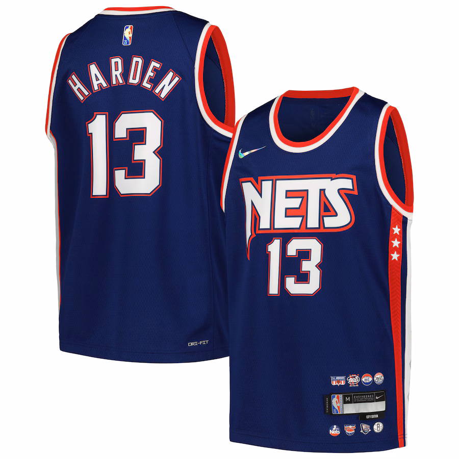 James Harden - Brooklyn Nets City Edition Swingman Jersey for Men Women - Nike - Navy