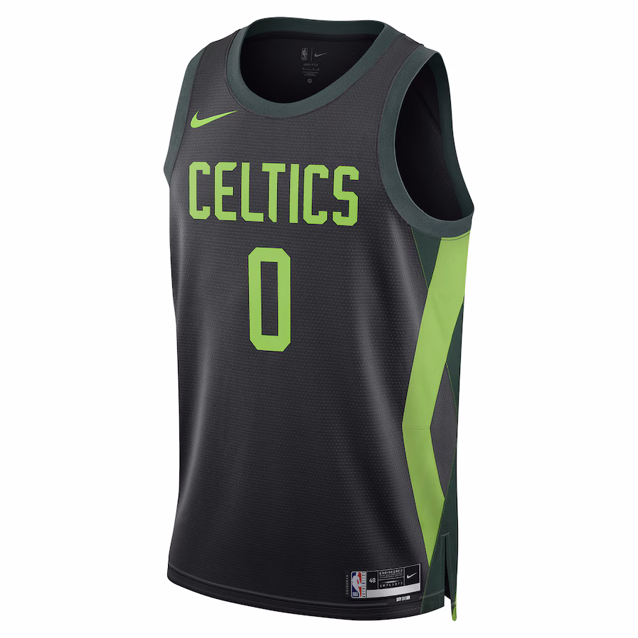Jayson Tatum - Boston Celtics 24-25 NBA City Edition Swingman Jersey for Men Women - Nike - Black - Image 3