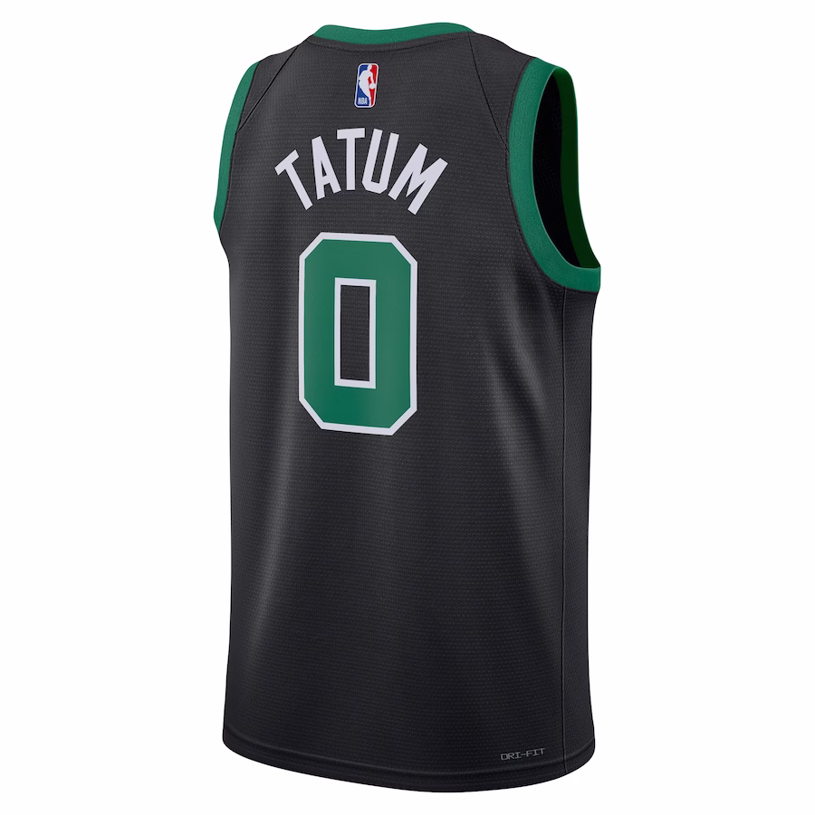 Jayson Tatum - Boston Celtics Statement Edition Swingman Jersey for Men Women - Jordan Brand - Black - Image 2