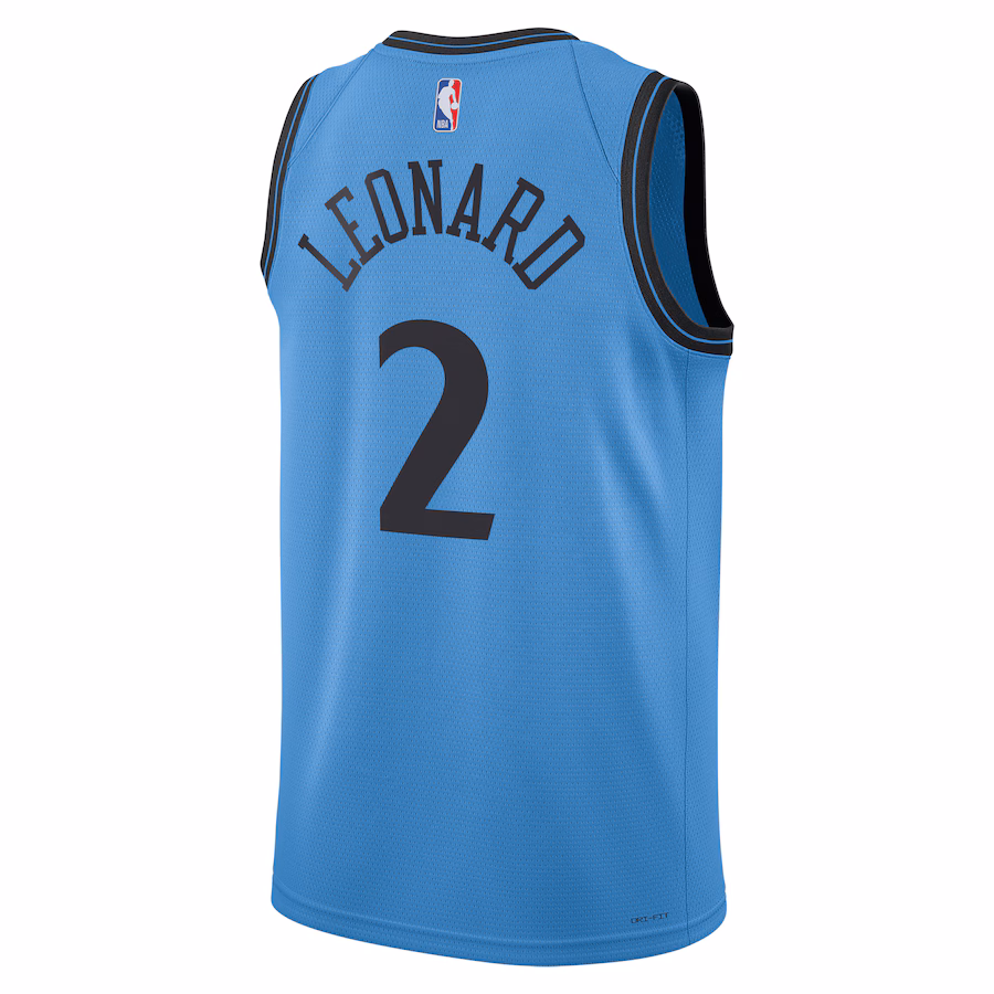 Kawhi Leonard - LA Clippers 2024 NBA City Edition Swingman Jersey for Men Women - Nike - Blue - Image 3