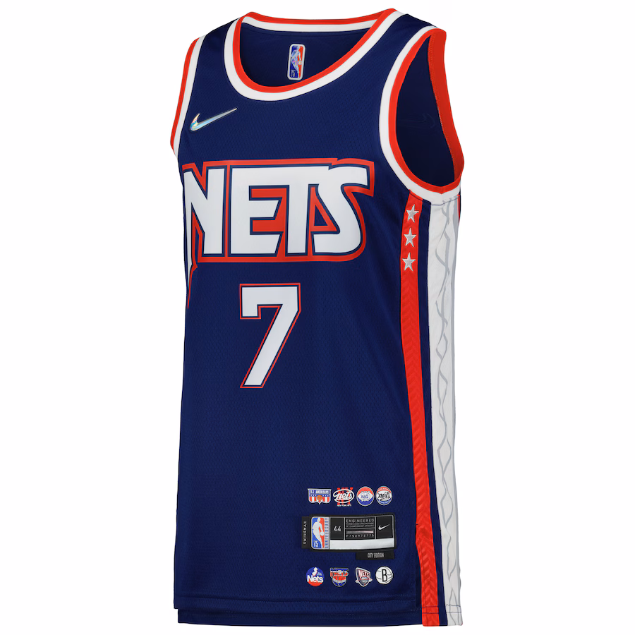 Kevin Durant - Brooklyn Nets City Edition Swingman Jersey for Men Women - Nike - Blue - Image 2