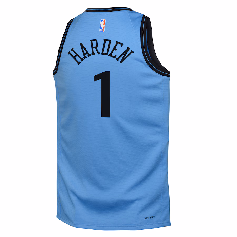 Youth ☆ James Harden - LA Clippers 2024 NBA City Edition Swingman Jersey for Men Women - Nike - Blue - Image 2