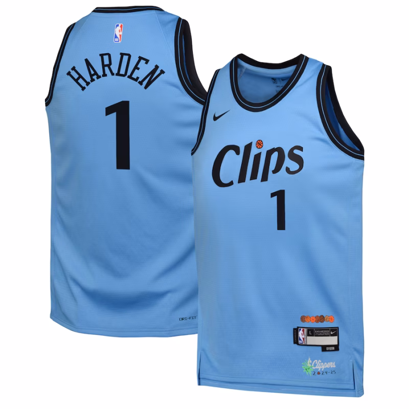 Youth ☆ James Harden - LA Clippers 2024 NBA City Edition Swingman Jersey for Men Women - Nike - Blue