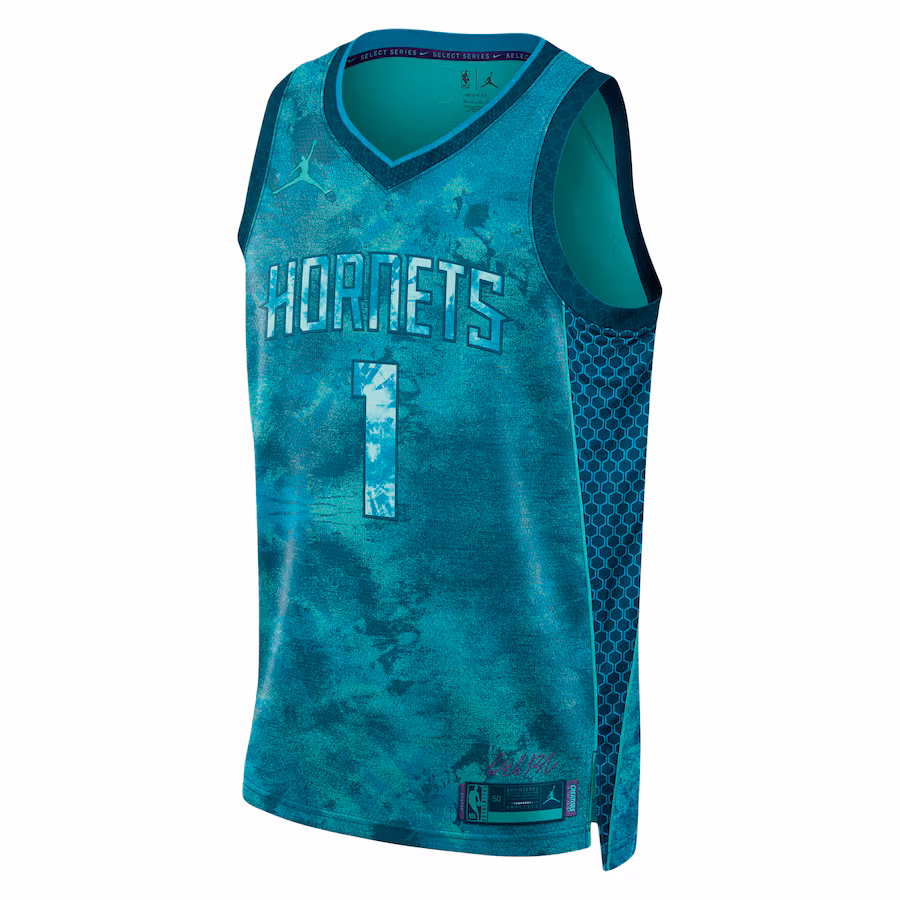 LaMelo Ball - Charlotte Hornets Select Series Swingman Jersey for Men Women - Jordan Brand - Teal - Image 3