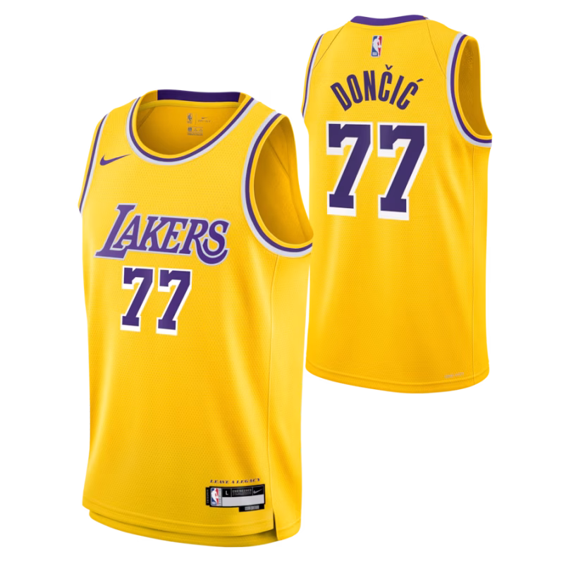 Luka Dončić - Los Angeles Lakers Icon Edition Swingman Jersey for Men & Women- Nike - Gold