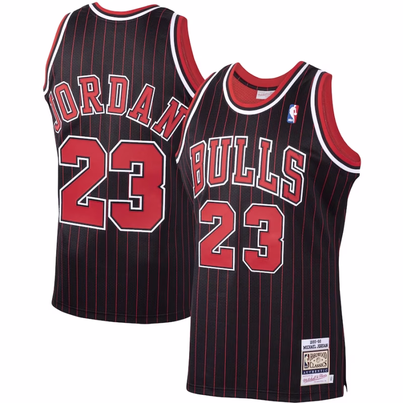Michael Jordan - Chicago Bulls 95-96 NBA Hardwood Classics Authentic Jersey for Men Women - Black