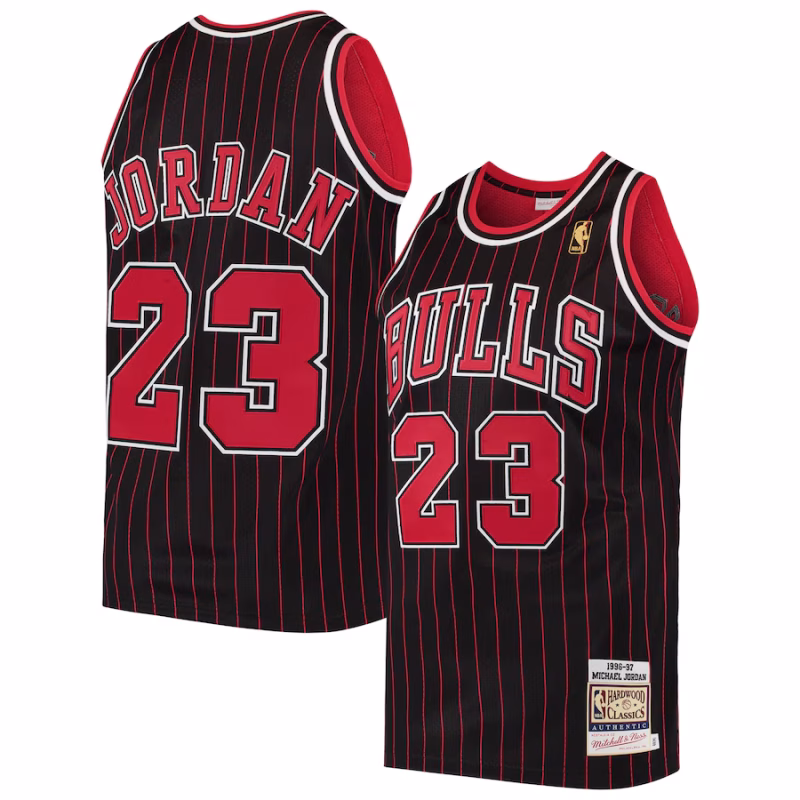 Michael Jordan - Chicago Bulls 96-97 NBA Hardwood Classics Authentic Jersey for Men Women - Black