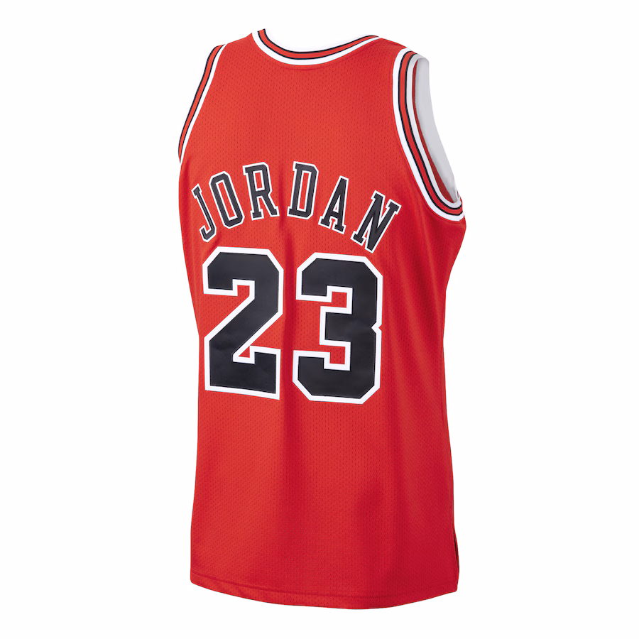 Michael Jordan - Chicago Bulls 97-98 NBA Hardwood Classics Authentic Jersey for Men Women - Scarlet - Image 2