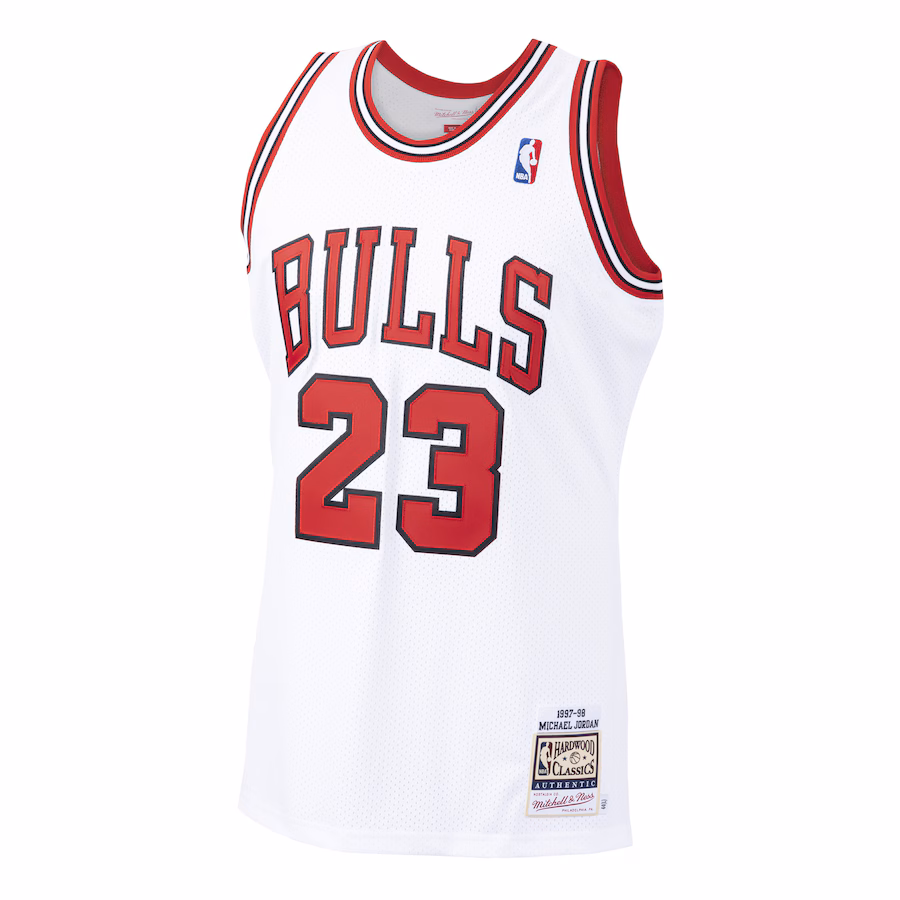Michael Jordan - Chicago Bulls 97-98 NBA Hardwood Classics Authentic Jersey for Men Women - White - Image 2