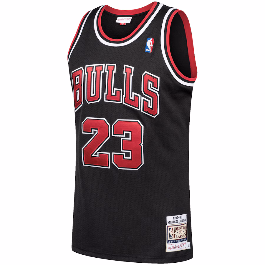 Michael Jordan - Chicago Bulls 97-98 NBA Hardwood Classics Authentic Player Jersey for Men Women - Black - Image 3