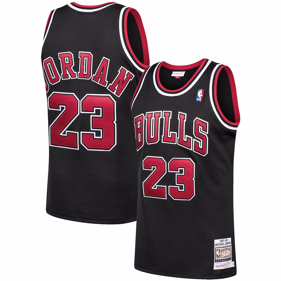 Michael Jordan - Chicago Bulls 97-98 NBA Hardwood Classics Authentic Player Jersey for Men Women - Black