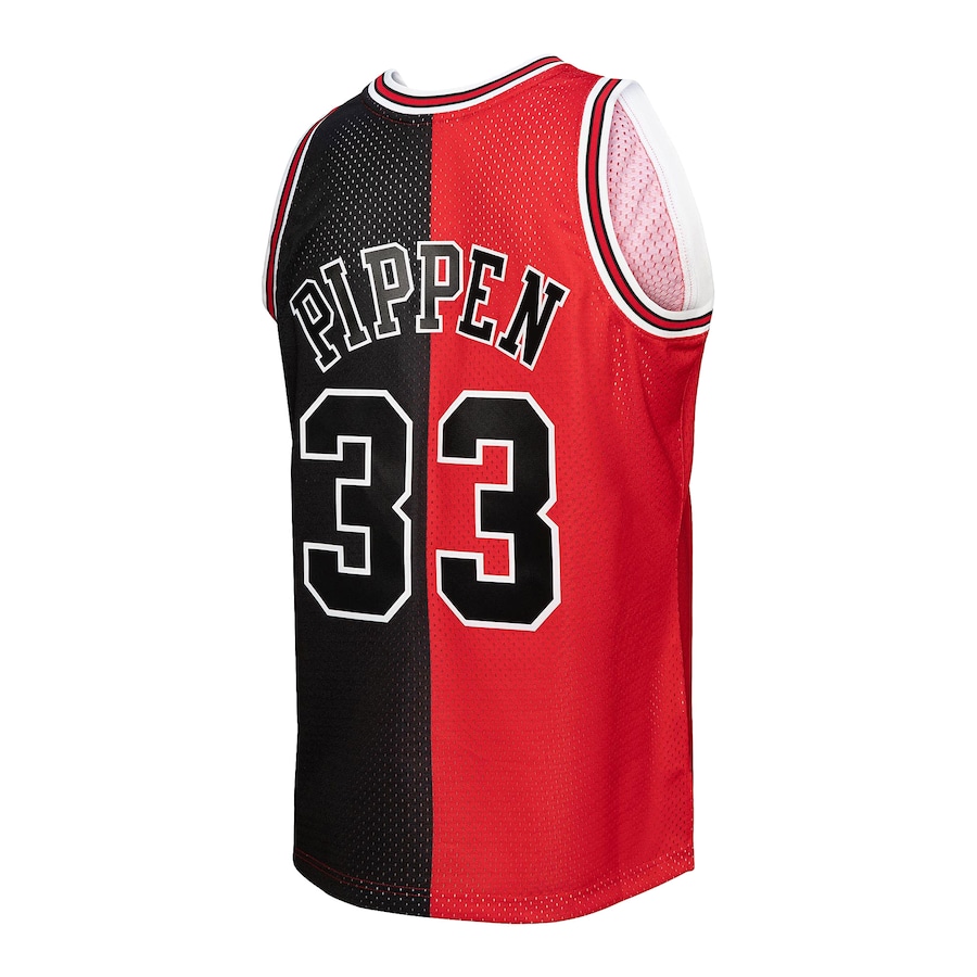 Scottie Pippen - Chicago Bulls 97-98 NBA Hardwood Classics Swingman Jersey for Men Women - Split - Red/Black - Image 2