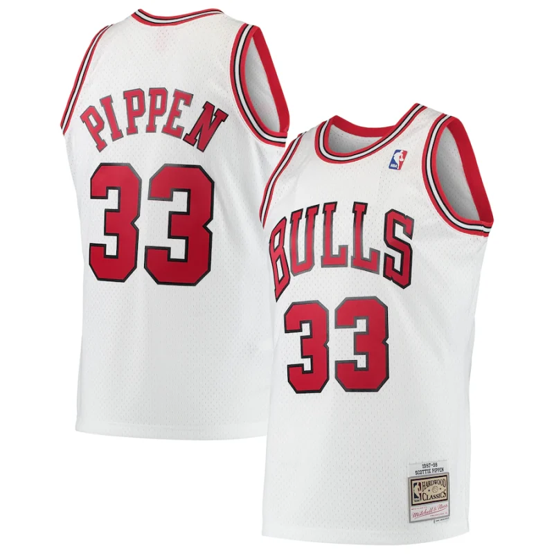 Scottie Pippen - Chicago Bulls Hardwood Classics Swingman Jersey for Men Women - White