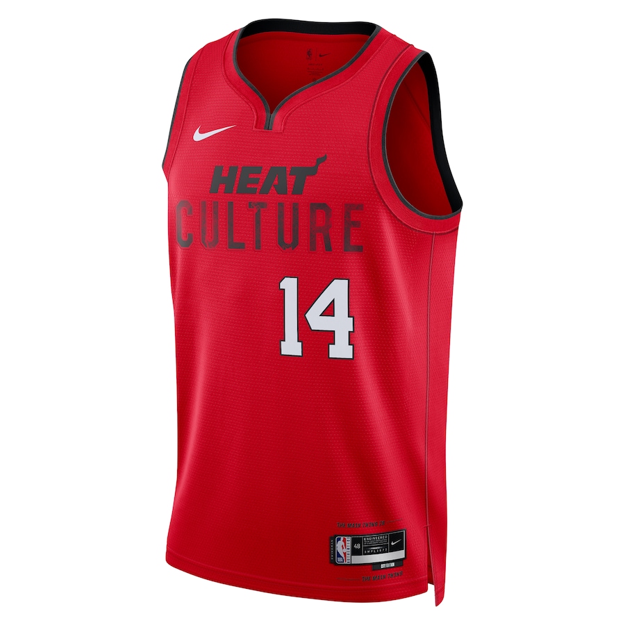 Tyler Herro - Miami Heat City Edition Swingman Basketball Jersey for Men Women - Nike - Red - Image 3