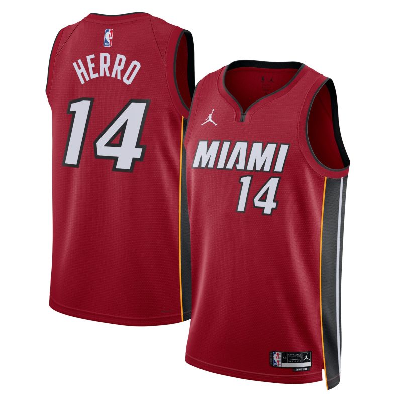Tyler Herro - Miami Heat Statement Edition Swingman Basketball Jersey for Men Women - Nike - Red