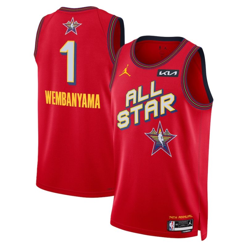 Victor Wembanyama - 2025 NBA All-Star Game Swingman Player Jersey for Men Women - Jordan Brand - Red