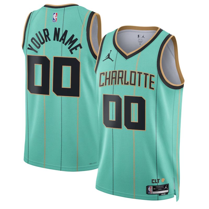 Youth ☆ Charlotte Hornets 24-25 NBA City Edition Swingman Jersey - Jordan Brand Custom Basketball Jersey for Kids - Mint