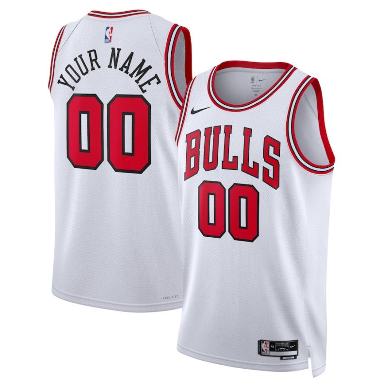 Youth ☆ Chicago Bulls Association Edition Swingman Jersey - Nike Custom Basketball Jersey for Kids - White