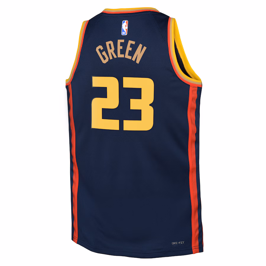 Youth ☆ Draymond Green - Golden State Warriors City Edition Swingman Jersey 2024 - Nike - Navy - Image 2
