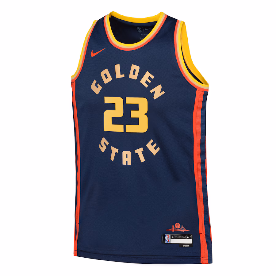 Youth ☆ Draymond Green - Golden State Warriors City Edition Swingman Jersey 2024 - Nike - Navy - Image 3