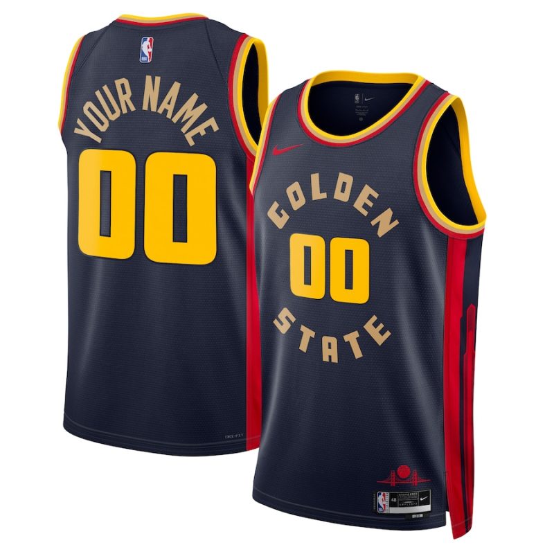 Youth ☆ Golden State Warriors 24-25 NBA City Edition Swingman Jersey - Nike Custom Basketball Jersey for Kids - Navy