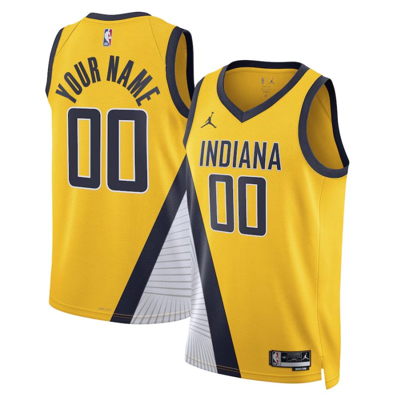 Youth ☆ Indiana Pacers 22-23 NBA Statement Edition Swingman Jersey - Jordan Brand Custom Basketball Jersey for Kids - Yellow