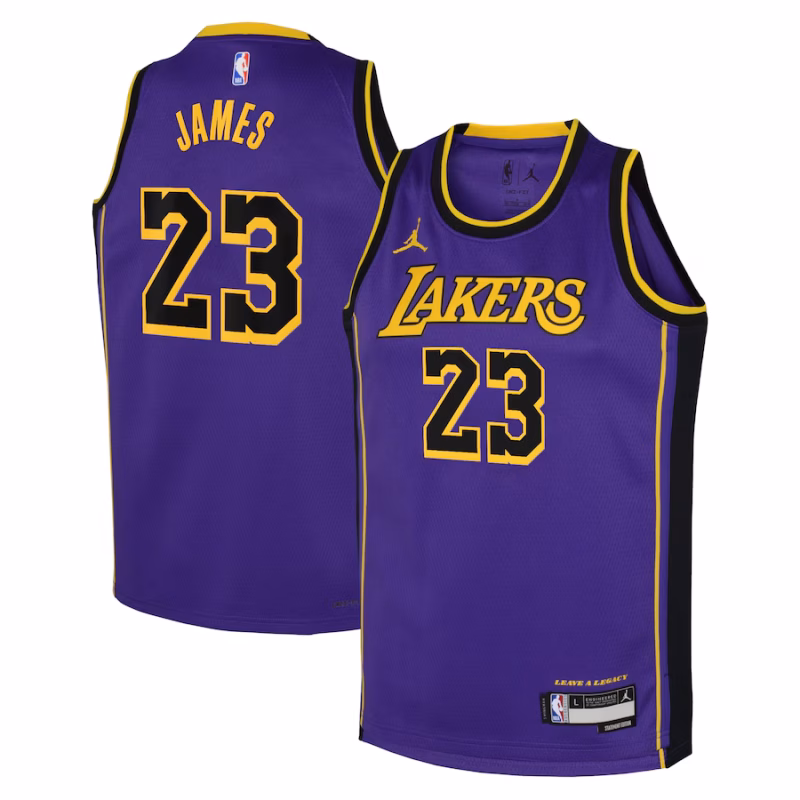 Youth ☆ Lebron James - Los Angeles Lakers Statement Edition Swingman Jersey 22 - Jordan Brand - Purple