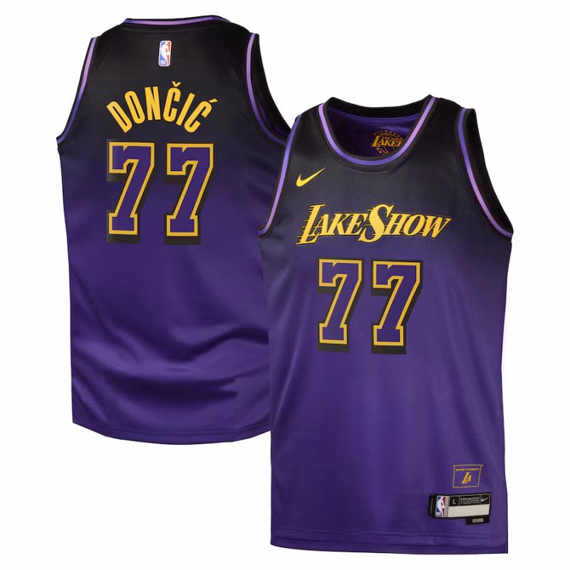 Youth ☆ Luka Dončić - Los Angeles Lakers City Edition Swingman Jersey - Nike - Purple
