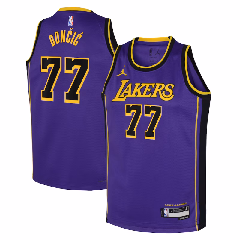 Youth ☆ Luka Dončić - Los Angeles Lakers Statement Edition Swingman Jersey - Jordan Brand - Purple