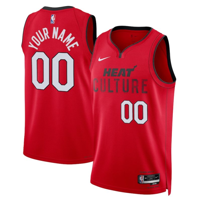 Youth ☆ Miami Heat 24-25 NBA City Edition Swingman Jersey - Nike Custom Basketball Jersey for Kids - Red
